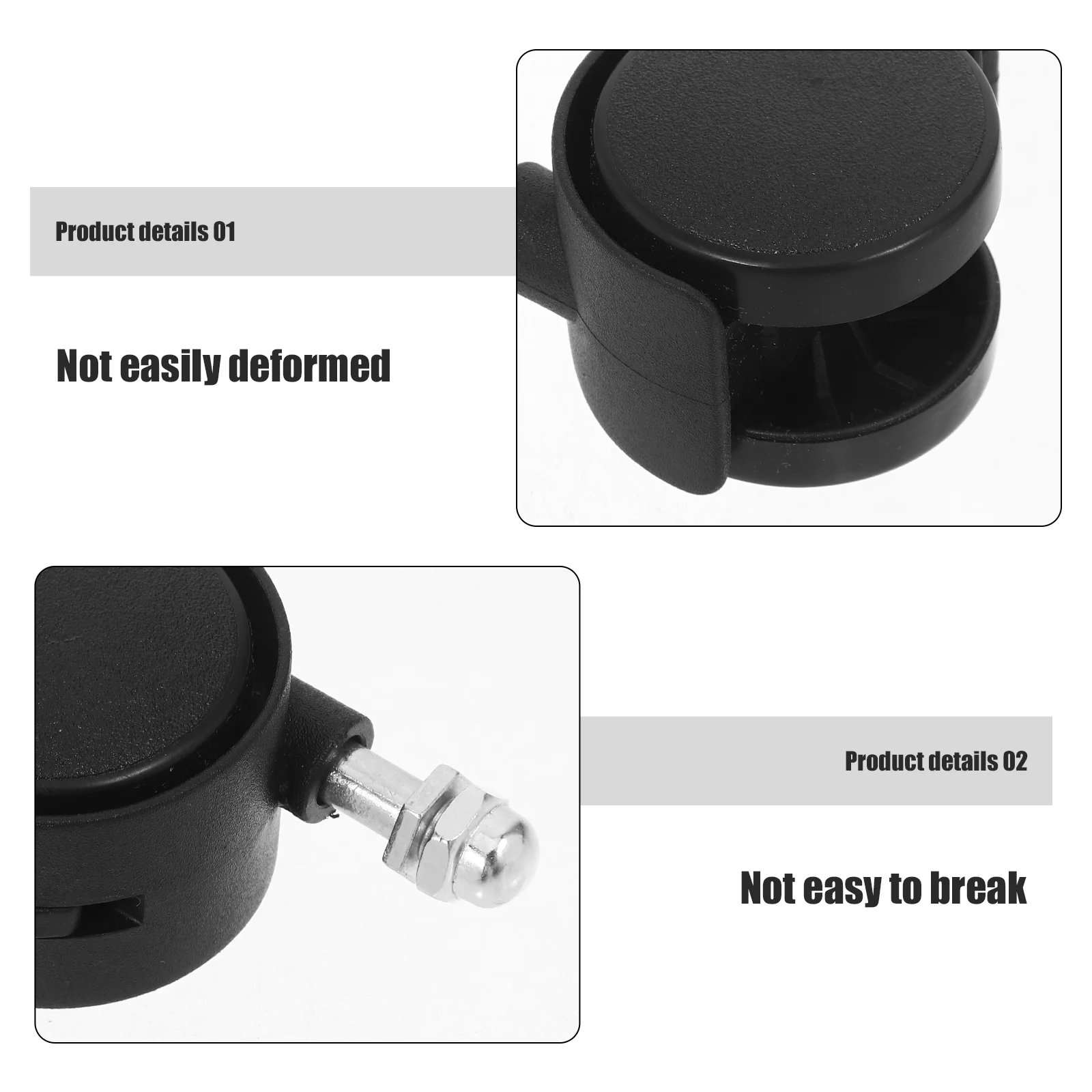 4 Pcs Electric Heater Casters 8MM Thread Swivel Wheels for Furniture Bath Seats Trolleys Oil Filled Radiator Replacement Caster