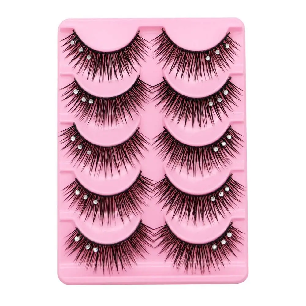 Rhinestone Long Lasting Glitter Sequins Lash Extension Rhinestone False Eyelashes Big Eyes Eyelashes Sequins False Eyelashes