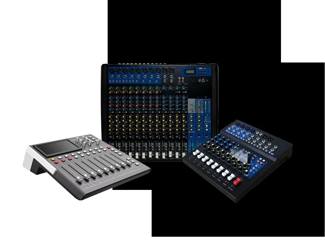 16-Channel Digital Mixer | Professional DSP Mixer USB Playback/Recording Feedback Suppressor