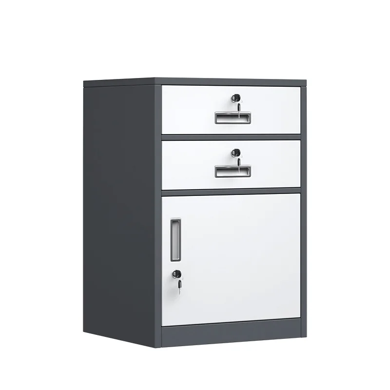 

Steel file movable cabinet office storage low cabinet mobile tin drawer with lock table under bedside