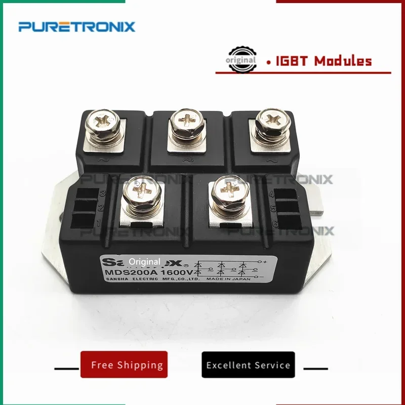 Three-phase Rectifier Module MDS100-16 MDS150-16 MDS200-16 MDS100A1600V MDS150A1600V MDS200A1600V