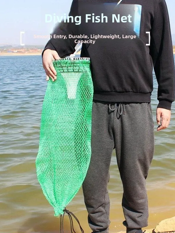 diving-fishing-net-bag-seafood-collection-lobster-trap-durable-nylon-material-foldable-design-for-underwater-fishing-and-scub
