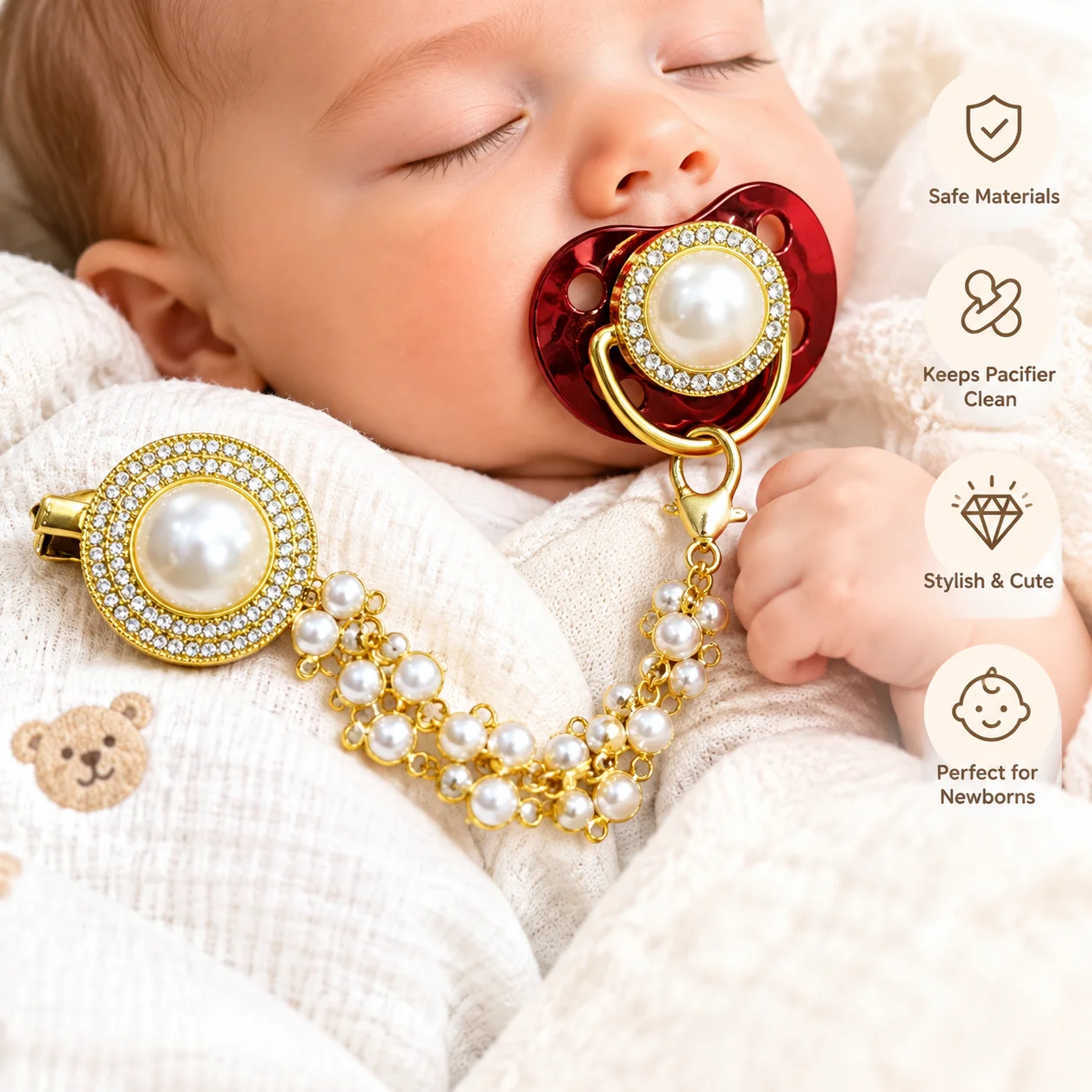 Silicone Teething Toy Baby Mouthing Toy Newborn Pacifier Soother Calm Teething Chew Comfort Newborn Essentials Baby Wholesale