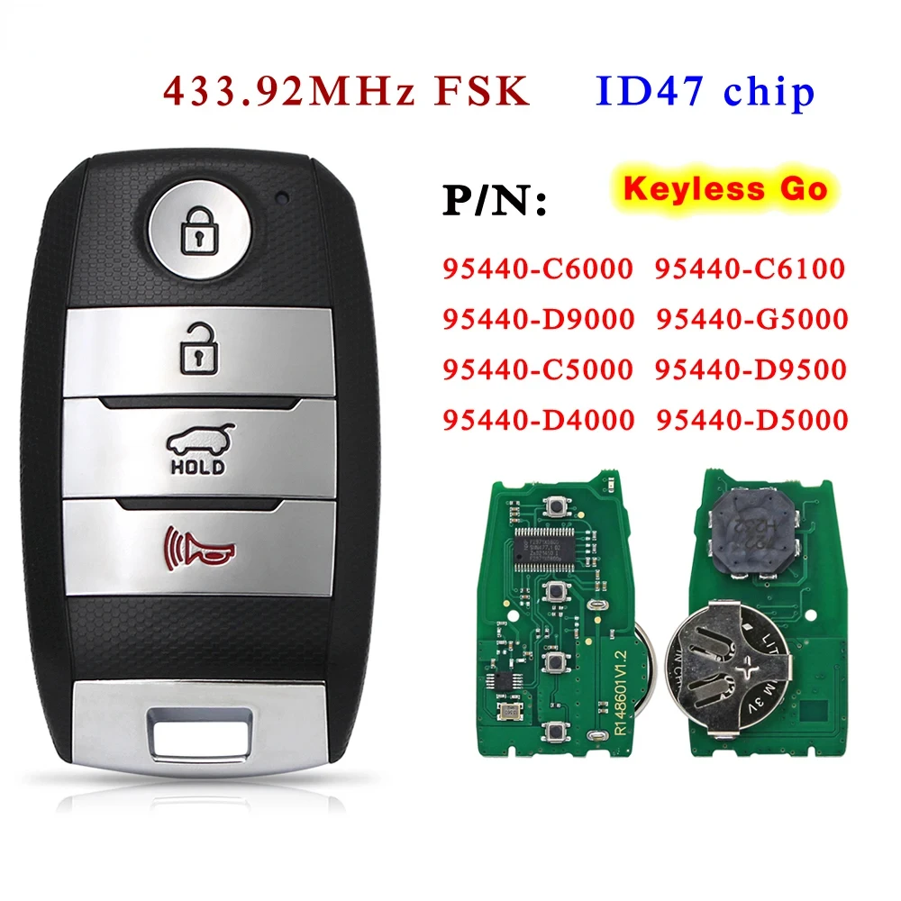 95440-C6000 95440-C6100 95440-D9000 95440-G5000 95440-C5000 D9500 D4000 D5000 Smart Key for Kia Sportage Sorento Optima