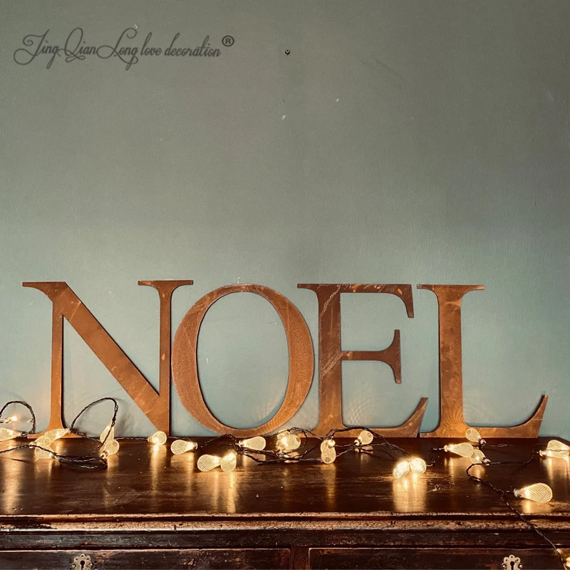 

Custom NOEL Letters: 12" Christmas Mantle Decor Party Display wooden letters sign