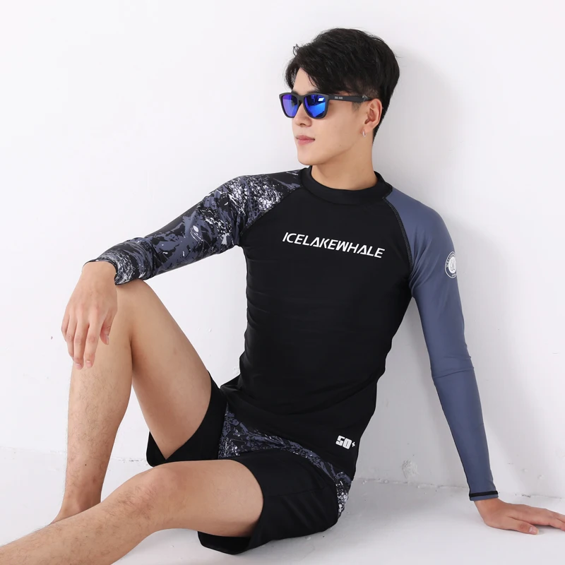 Wisuwore 2023 Neue Stil Paar Badeanzug männer und frauen Langarm Shorts Surfen Anzug Tauchen Anzug Asiatische Größe badeanzug