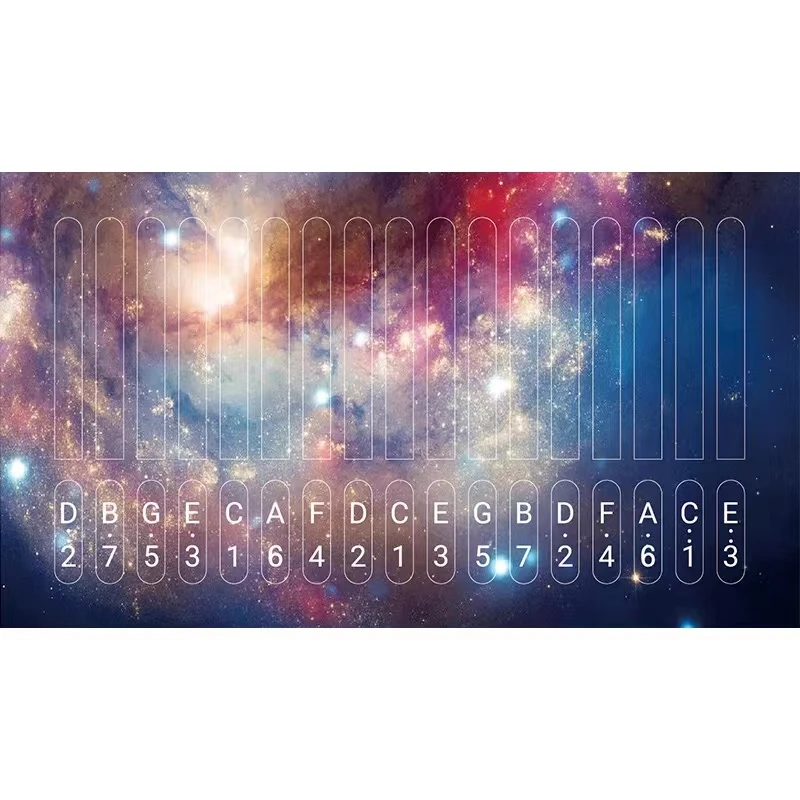 Miwayer-pegatina de calimba con escala de 17 teclas, 1 piezas, para pulgar, Piano, notas, herramientas de entrenamiento para principiantes, regalos