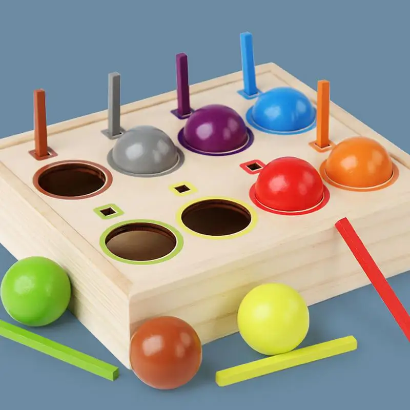Balle arc-en-ciel assortie pour bébé, jouet en bois Montessori, tri des couleurs, jeu sensoriel cognitif, entraînement de la motricité Fine, jouets éducatifs précoces