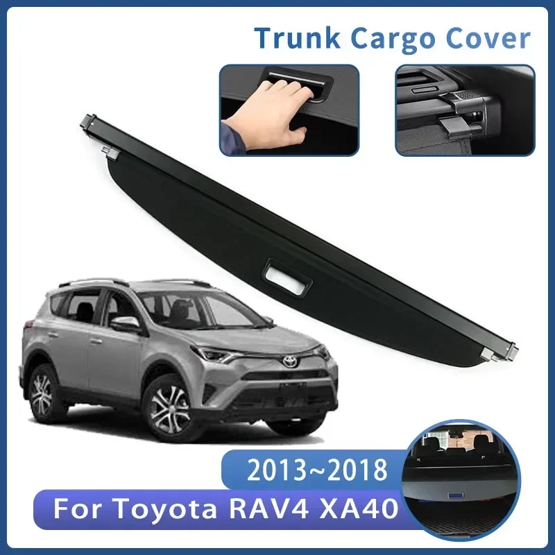 Staffa per bagagliaio di un'auto per Toyota RAV4 XA40 2013–2018 Baule posteriore Cargo Copertura Tenda retrattile Partizione Privacy Accessori auto