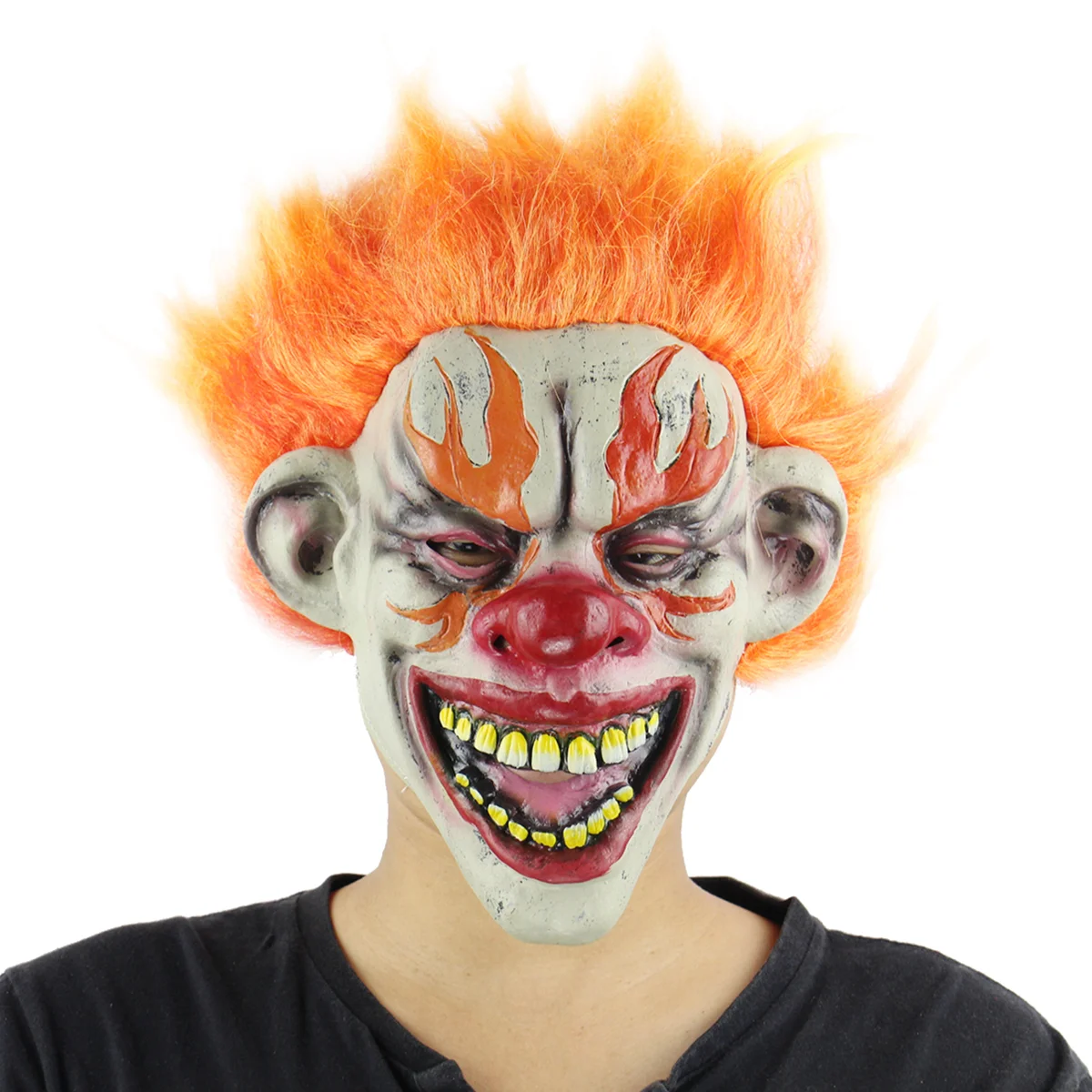 Halloween Cosplay Creepy Terrifying Toothy Flame Clown