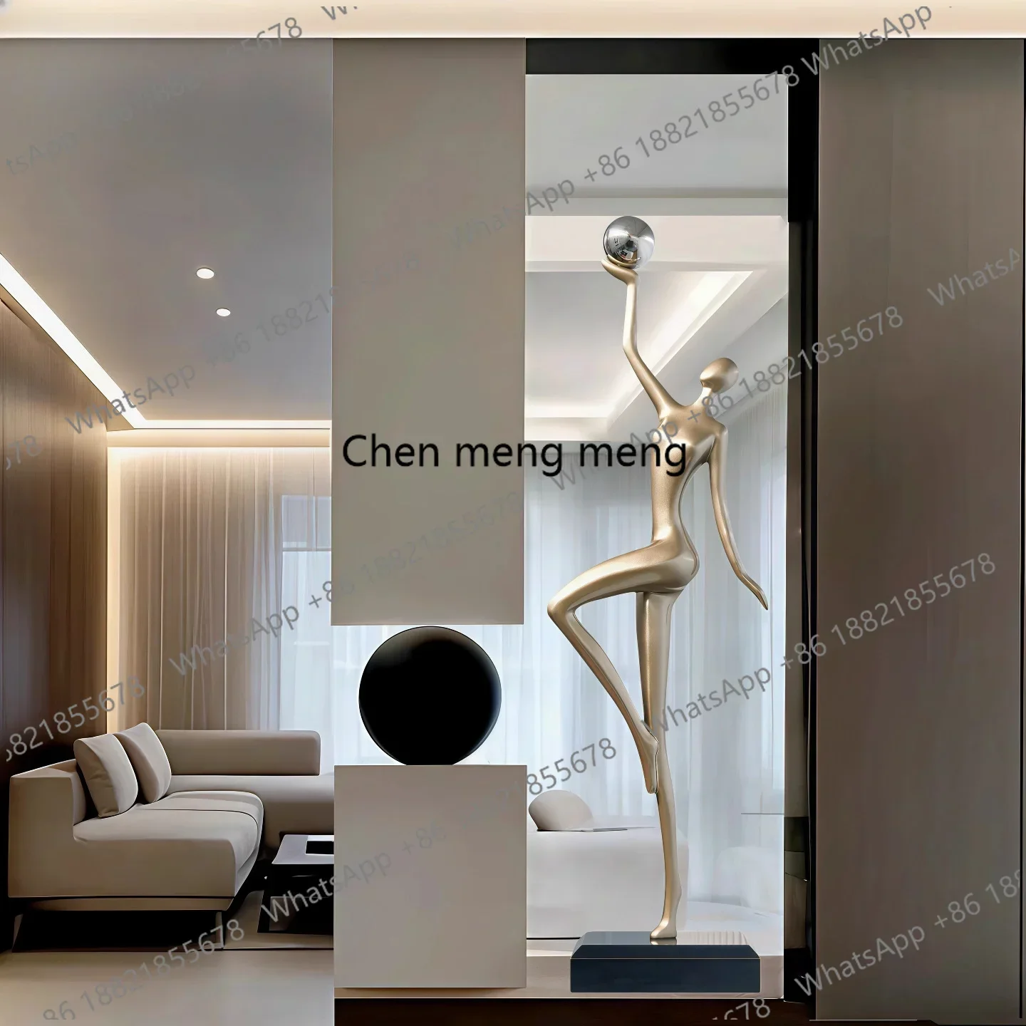 N138  Home decoration high-end sense, light luxury, decorative living room entrance, modern abstract humanoid sculpture