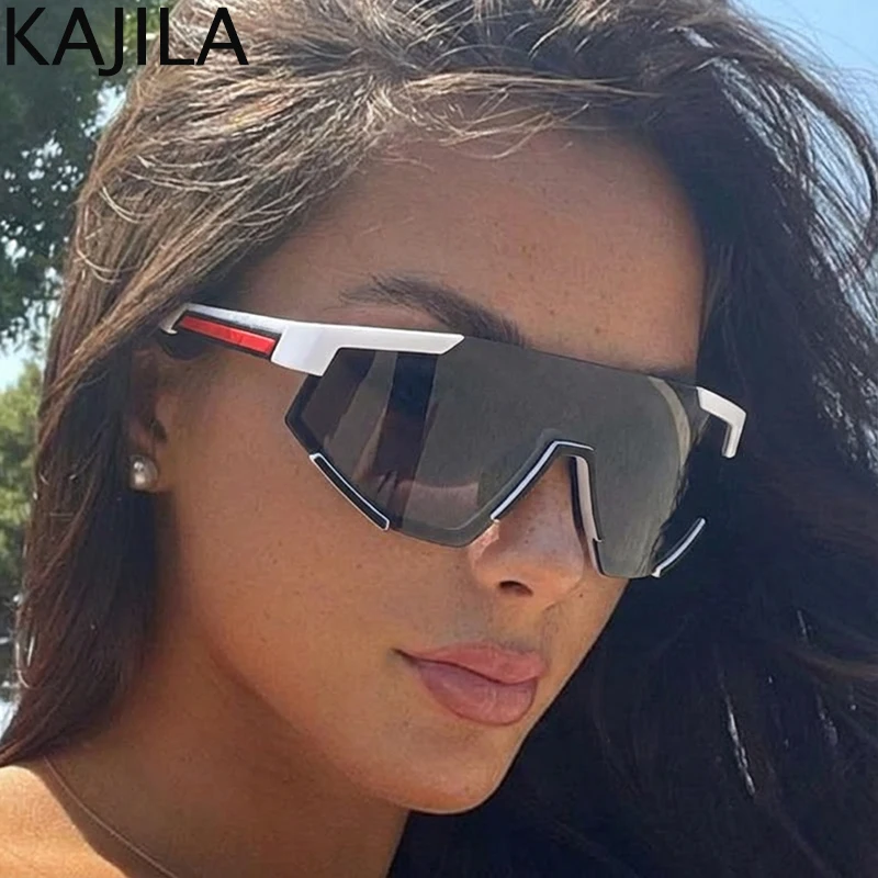 

Oversized Square Shield Sports Sunglasses Women Men 2026 Luxury Brand One-Piece Punk Sun Glasses For Ladies Mask Eyewear Goggle
