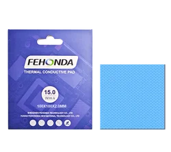 Fehonda CPU 방열판 그래픽 카드 칩 메모리 칩셋 열 시트, 고품질 성능, 15W/mK, 100x100mm, 1.5mm