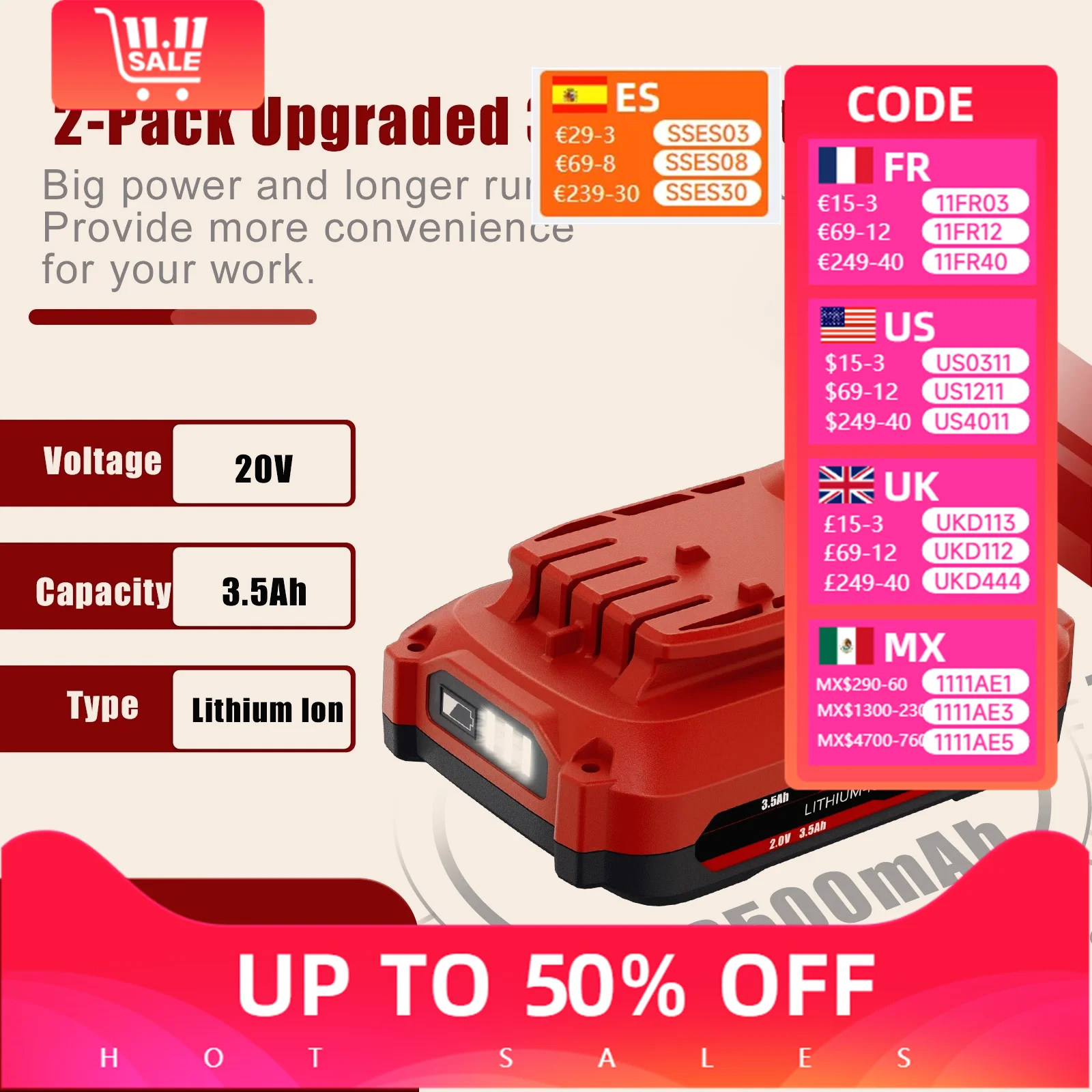 

For Craftsman CMCB203 Power Source Battery 2-Pack Upgraded 3.5Ah Batteries V20 CMCB202 CMCB204 CMCB205 CMCB206 CMCB209 18650.00