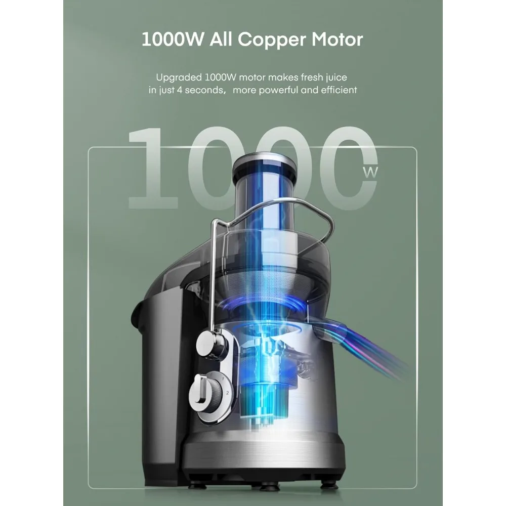 1300W Juicer Machines, Juilist Powerful Juice Extractor Machine with 3.2