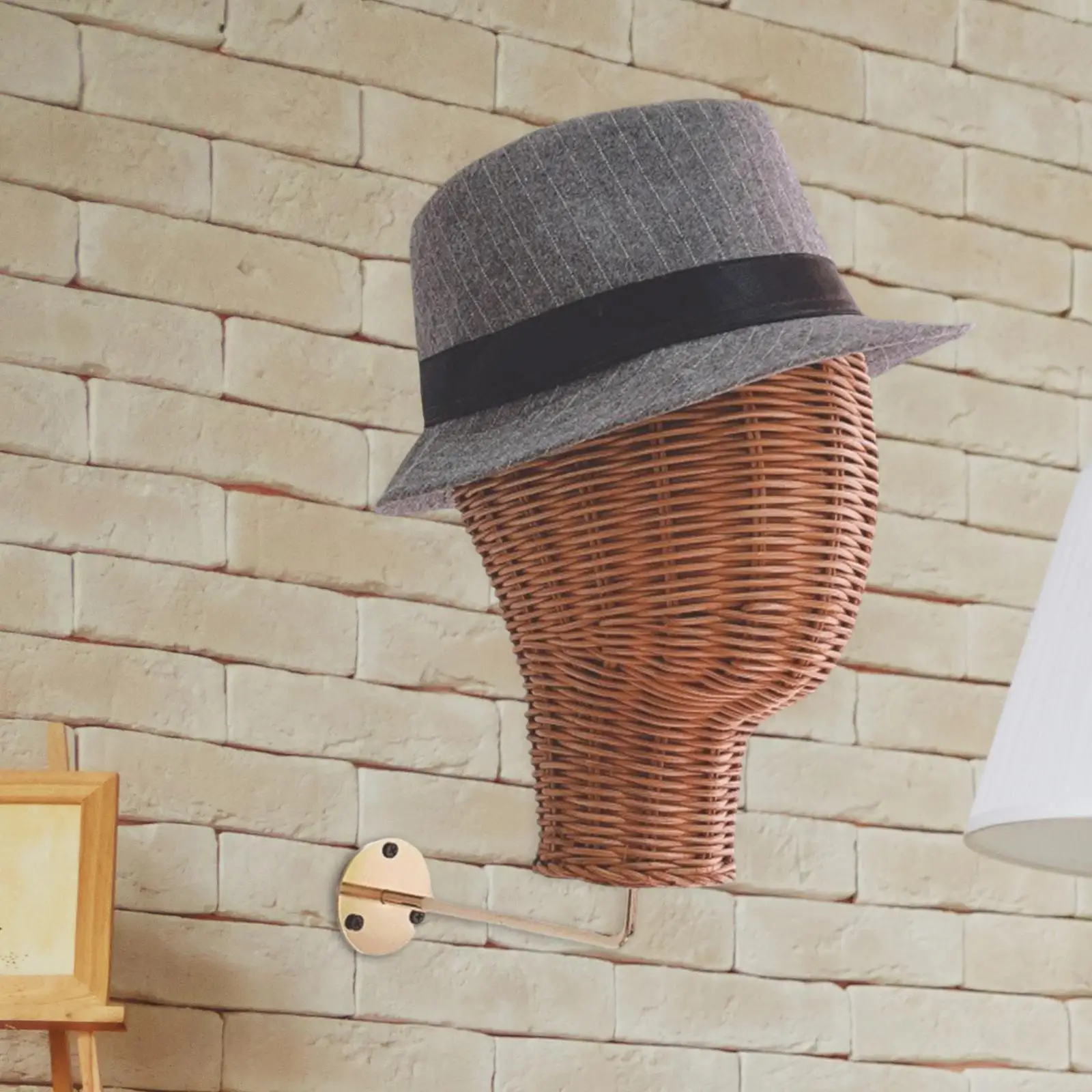 

Wall Mounted Mannequin Head Hat Display Stand for Headset Headband Headdress