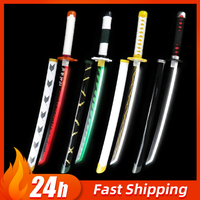 76cm Demon Slayer Lightsword Cosplay Wooden Sword Nichirin Swords Luminous Version Cos Kyoujurou Prop Tanjirou Katana Safe Toys