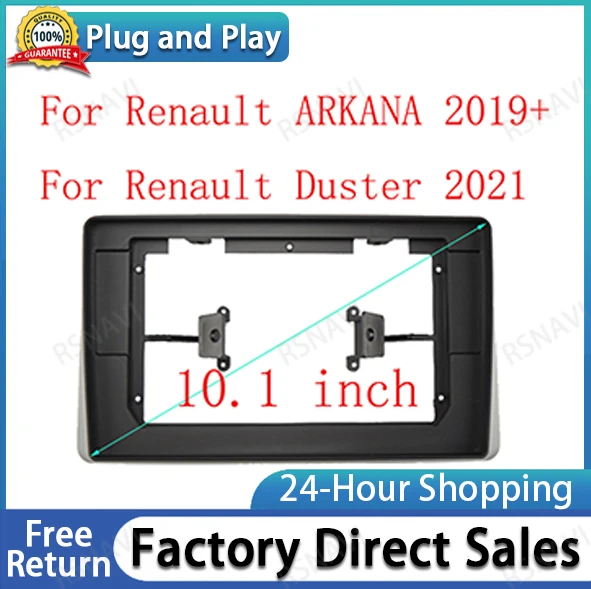 10 Inch Car Facia Radio Panel for Renault Duster Arkana 2019+ Audio Dash Kit Install Facia Console Bezel Adapter Plate Trim