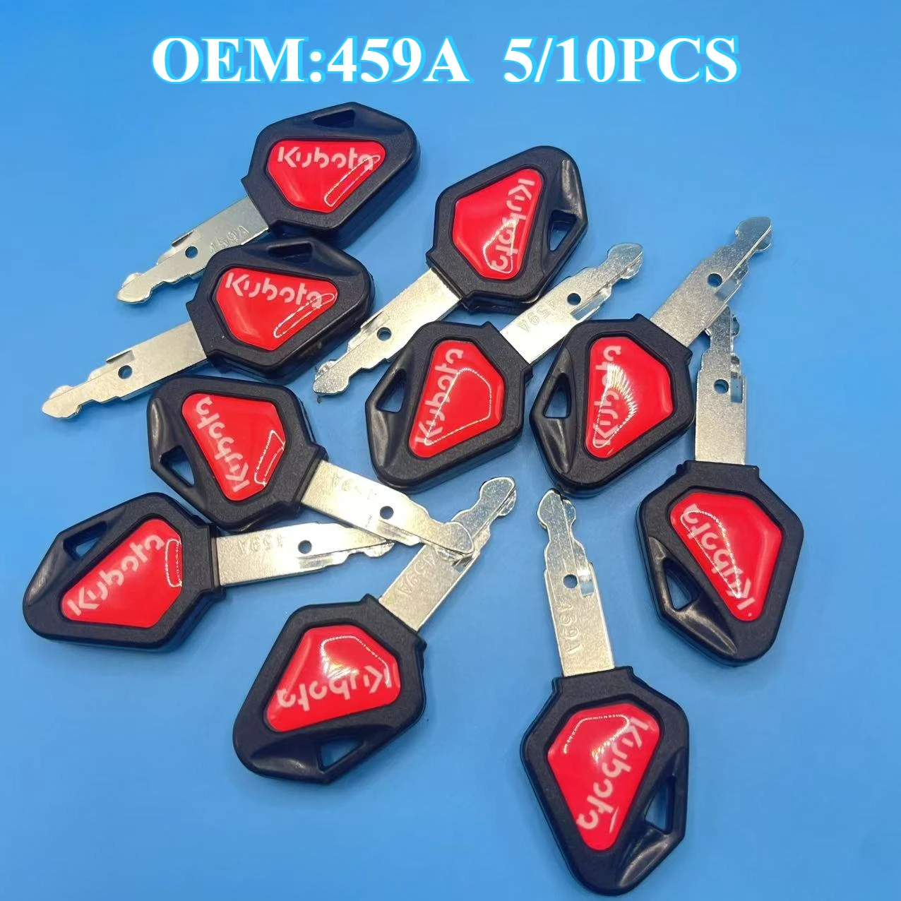 5/10PCS 459A Key RC461-53930 for Kubota U15/30/135/155/161/163 Mini Excavator 5 Excavator Accessories Ignition Key Start Key #1