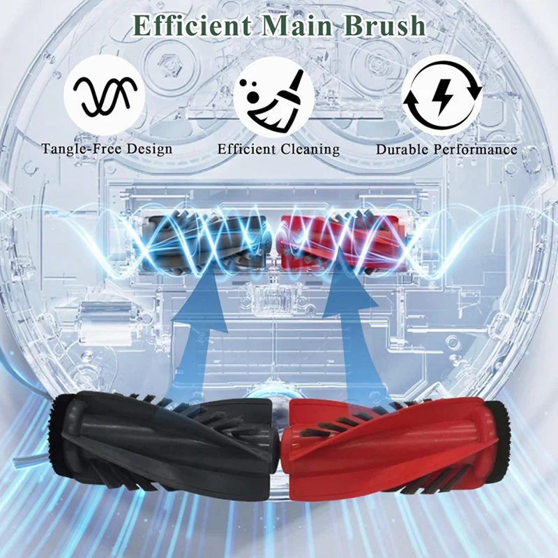 Kit de accesorios para Roborock Qrevo Curv Robot aspirador Cepillo Lateral principal filtro Hepa almohadillas de fregona bolsas de polvo piezas de repuesto-AT64