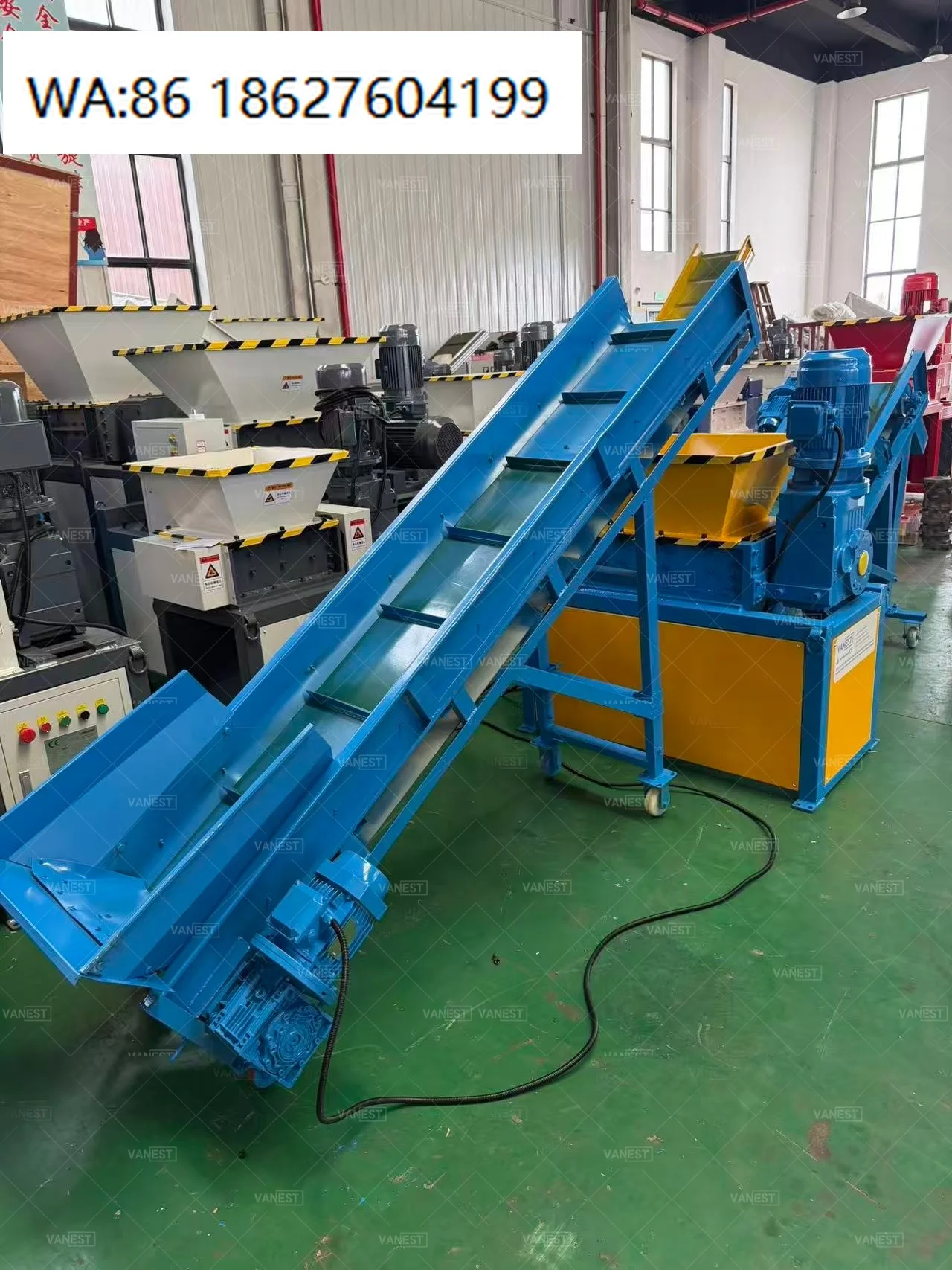 Dual Shaft Pre-shredder Processes Auto Rims Metal Cans Medical Waste Cable Plastic Wood comprehensive waste