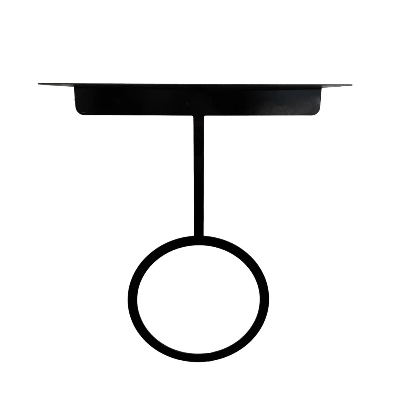 1-Pack Simple Black Iron Towel Ring Holder - High-End Design, Bathroom/Kitchen/Bedroom Multipurpose Use