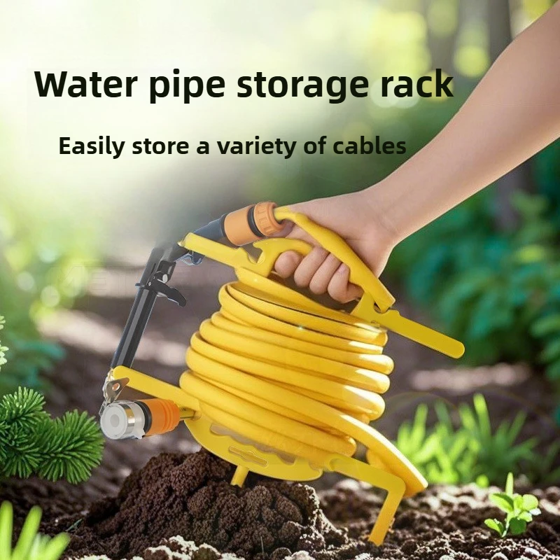 

Ручная катушка для шланга, портативная садовая стойка для хранения, трубка для мойки автомобиля, уличный органайзер для труб, бытовые ручные инструменты