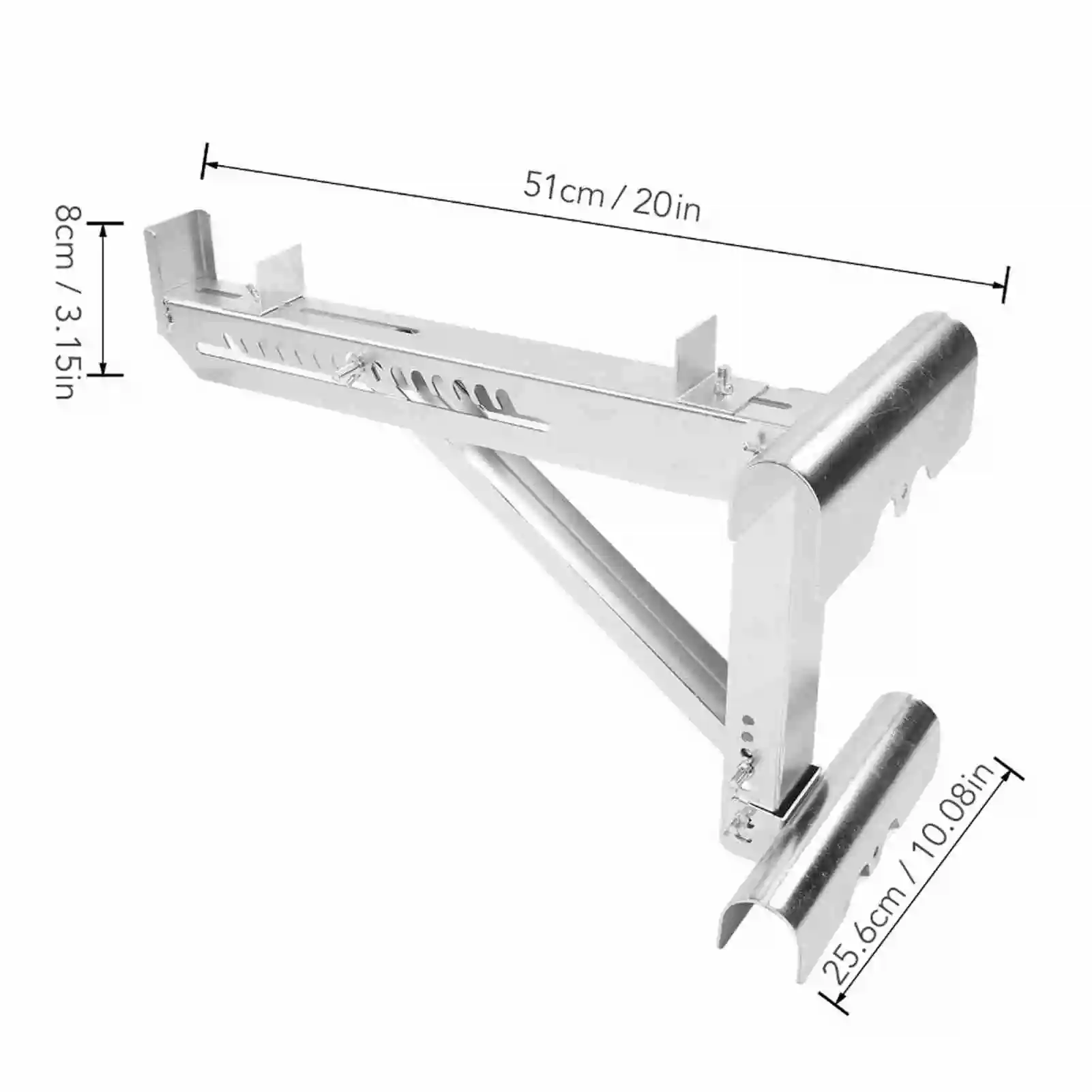 2PCS Ladder Jacks Adjustable Stabilizer Tripod Load Bearing Bracket Alloy Steel Ladder Stand Kit