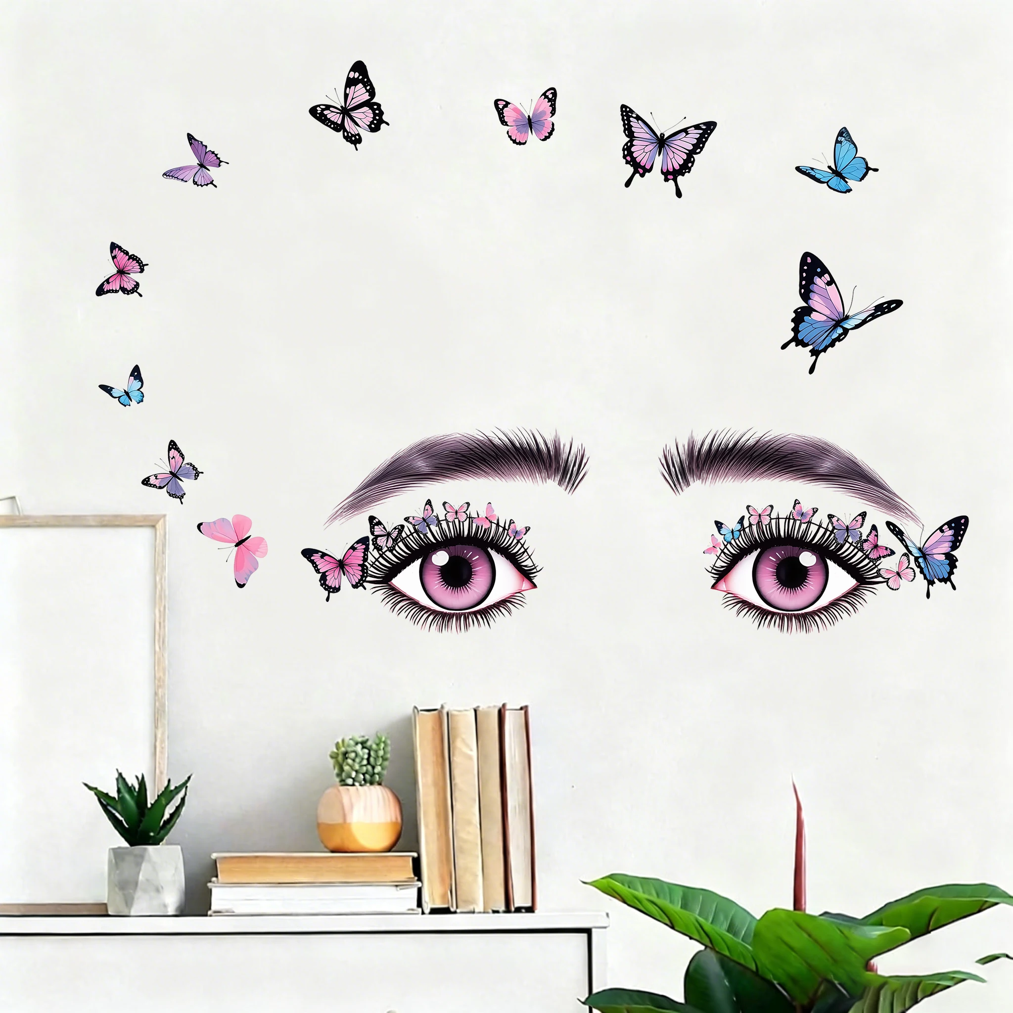 Beautiful Eye Butterfly Wall Stickers Room Wall Renovation Self Adhesive Waterproof and Ugly Covering Wall Stickers