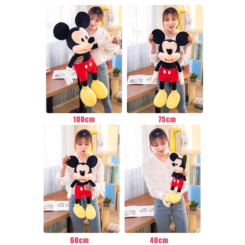 40/120cm Disney Mickey Mouse Minnie Pluszowe zabawki Klasyczne anime Śliczne lalki Poduszka Mysz Kawaii Wypchane zabawki dla dzieci Boże Narodzenie