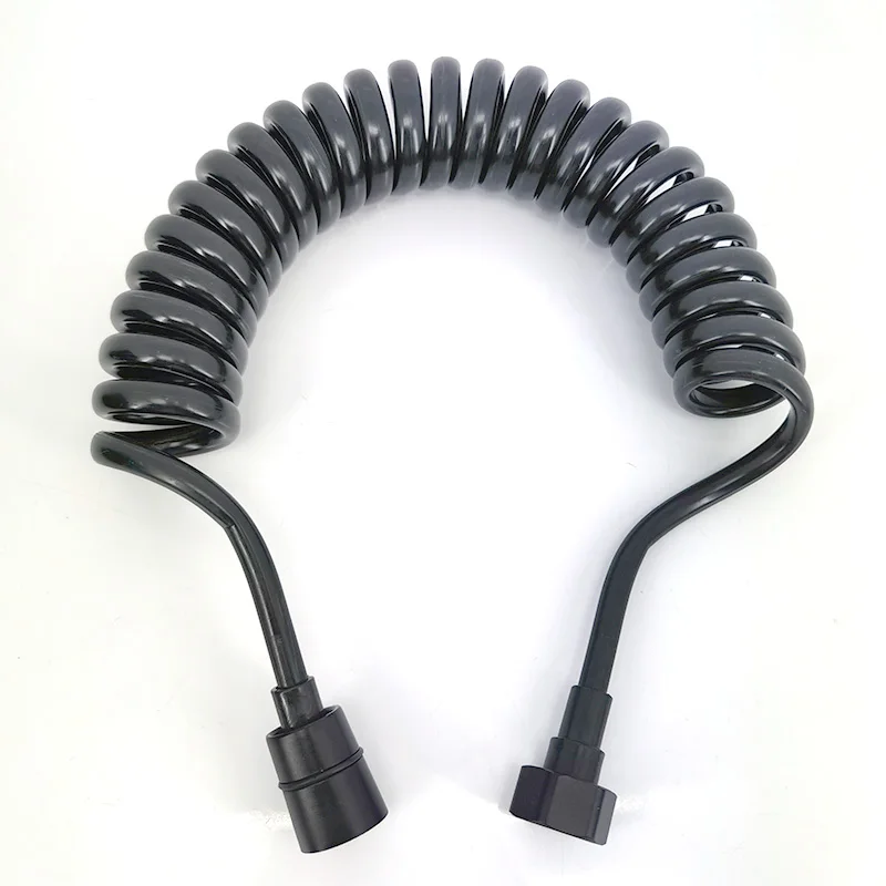 Black Soft Flexible Long Spring Shower Head Telephone Hose Tube Toilet Bidet Shattaff Sprayer Bathroom Accessories 1.5m 2m 3m k