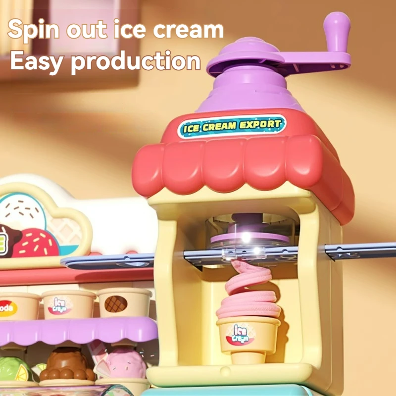 Ice Cream Machine Toy Car Favorite Of Girls Ice Cream Production Scenarios Series Children Toys Birthday Christmas Gift For Kids