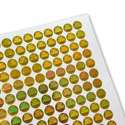 1cm QC Passed hologram label sticker,warranty void Security Sealing Label Tamper Evident sticker with Unique Serial Numbering