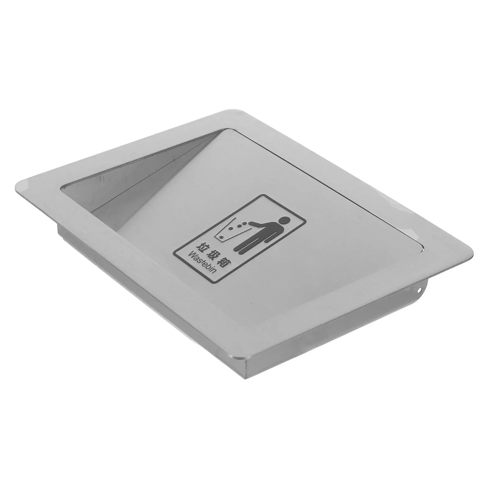recessed-trash-chute-lid-stainless-steel-built-in-side-swing-flap-for-kitchen-cabinet-bathroom-wall-commercial-space-easy-clean