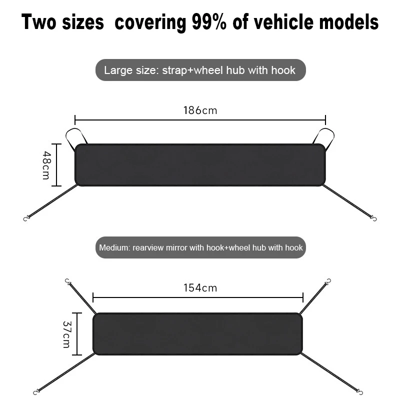 Universelle Auto-Scheibenwischerabdeckung, Blattabweisend, Wasserdicht, Winddicht, Staubdicht, Wischerschutz für die Meisten Fahrzeuge – Detail 6