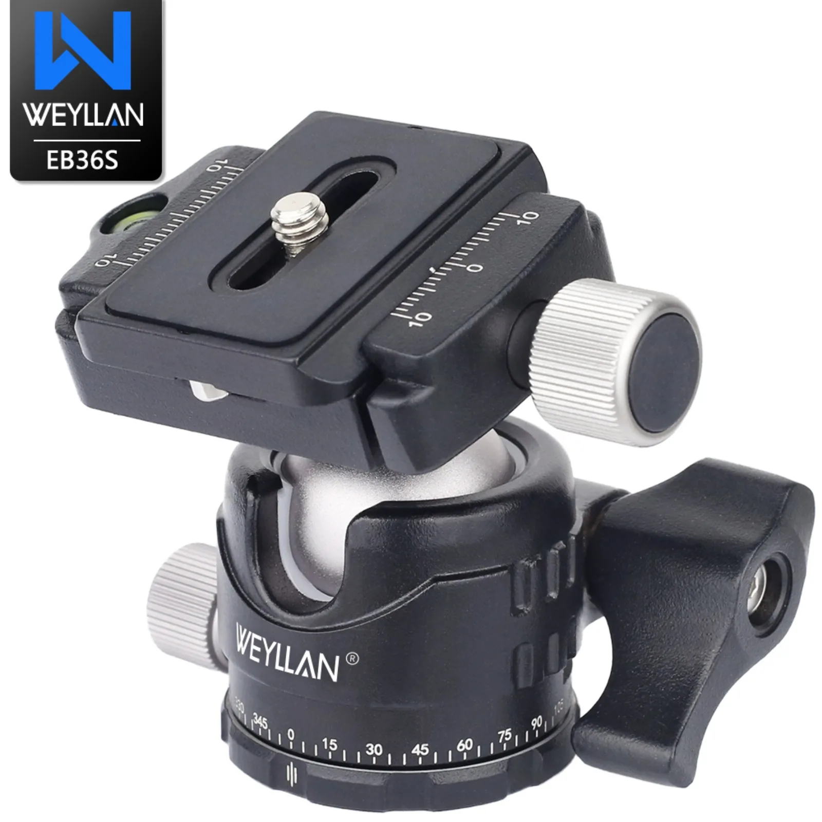 WEYLLAN Professional Tripod Ball Head Low Gravity Center 360 Panoramic 36mm Ball Tripod Head for DSLR Tripod Monopod Load 20kg