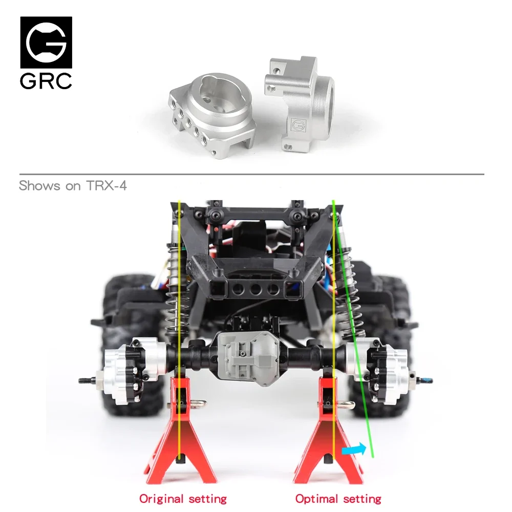 GRC 7075 aluminium Portal oś napędowa płyta montażowa C dla TRX4 obrońca Bronco Blazer G500 TRX6 #8256 opcja aktualizacji części GAX0076A