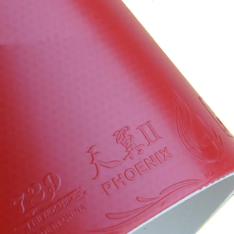 729 Friendship Table Tennis Rubber Sheet PHOENIX 2, 2.0mm Sponge Ultralight Ping Pong Rubber for Backhand Use