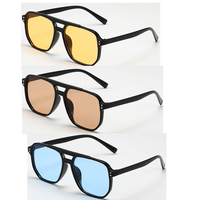 3 Pcs/Set Women Men Square Sun Glasses Retro Polygon Sunglasses Female Vintage Fashion Oculos De Sol Double Beam Eyeglasses