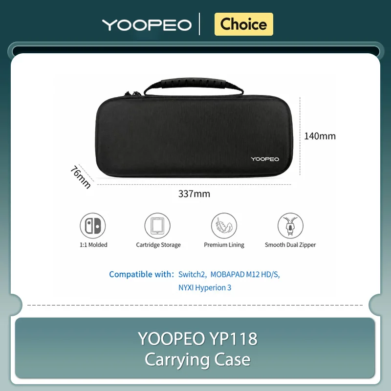 YOOPEO Carrying Case Storage Bag for Mobapad M12, NYXI Hyperion 3, Aolion J30 & Switch 2 Console Shockproof Protective Case