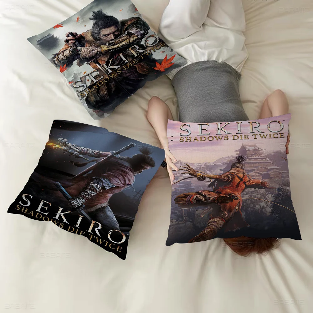 Sekiro Shadows Die Twice Cushion Cover Pillowcase Upholstery Sofa Throw Pillow Home Decor Pillowcas