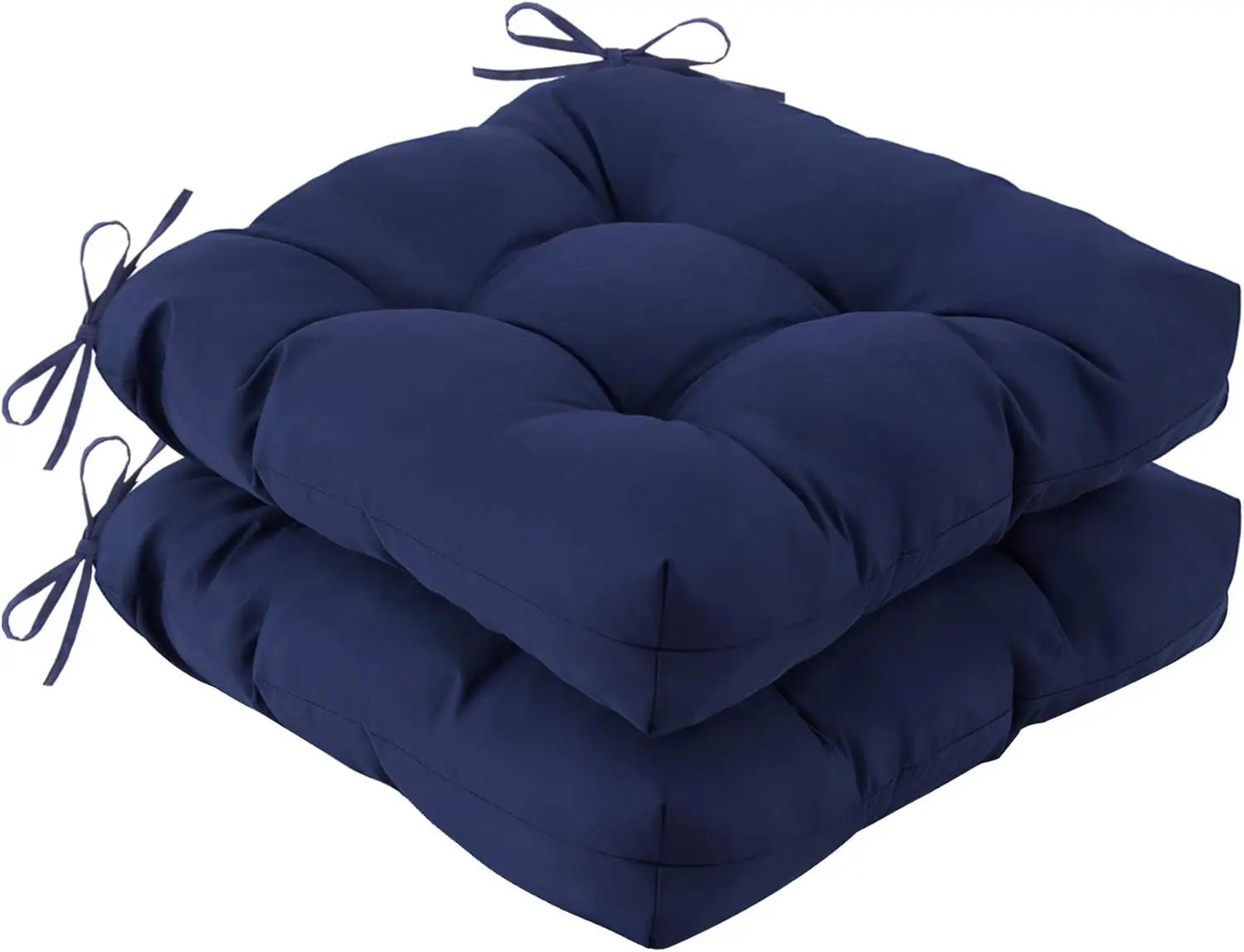 

Waterproof Navy Seat Cushions 19x19x5 Set of 2 Fade Resistant Patio Dining Garden Chairs