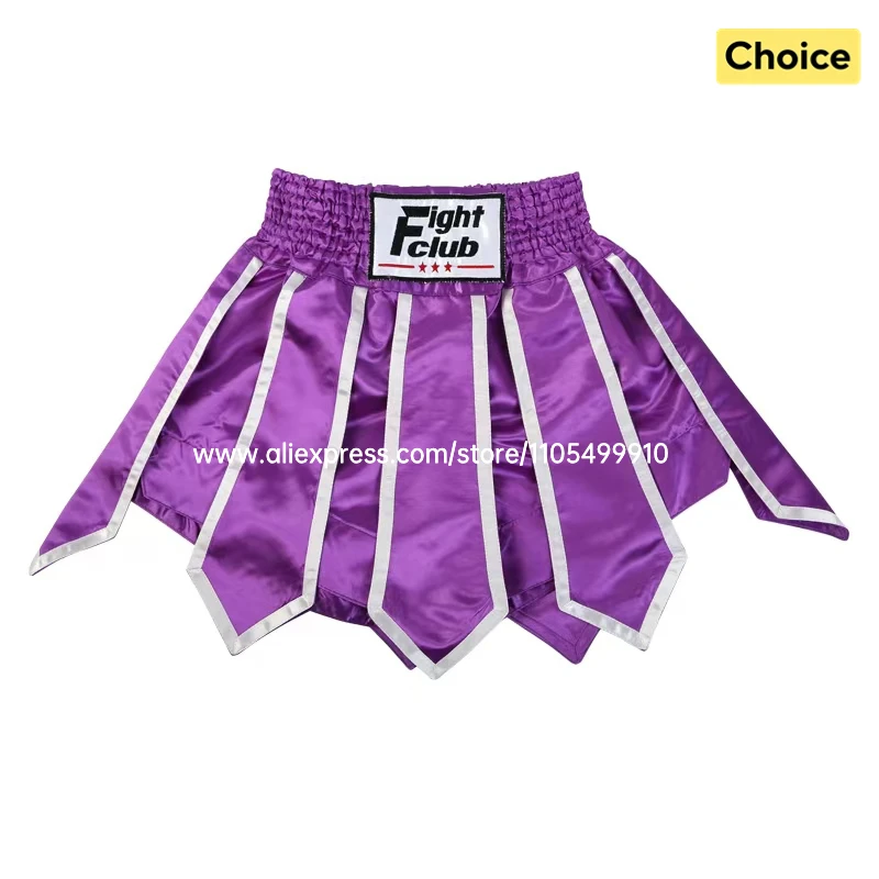 Muay Thai MMA Kampfshorts Lila Gladiator Kickbox-Shorts für Männer Frauen Kinder Atmungsaktive Shorts für Boxtraining und Wettkampf