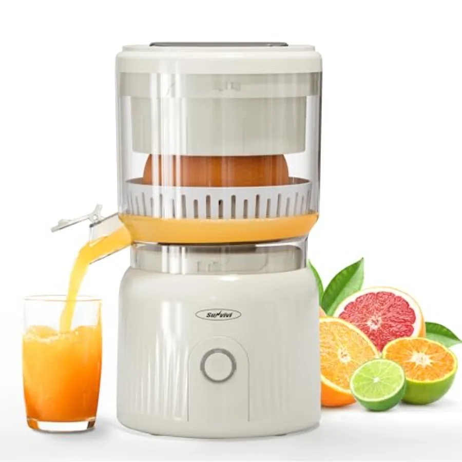 

Electric Citrus Juicer 90W Automatic Juice Squeezer with High-Speed 15 000 RPM Ideal for Orange Lemon and Soft Fruits Compact a