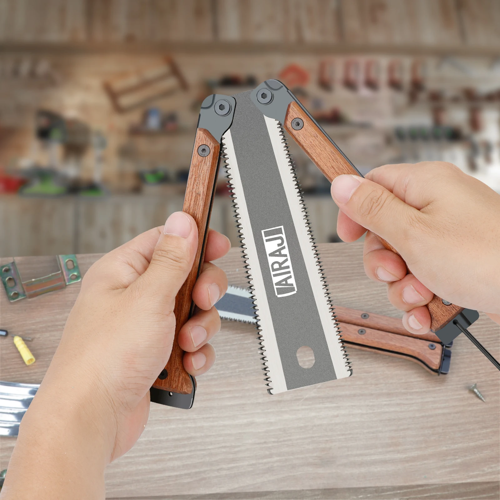 AIRAJ 12 Inch Wooden Folding Saw SK5 Steel Labor-Saving Wear-Resistant Durable Foldable Portable Manual Tool image 4