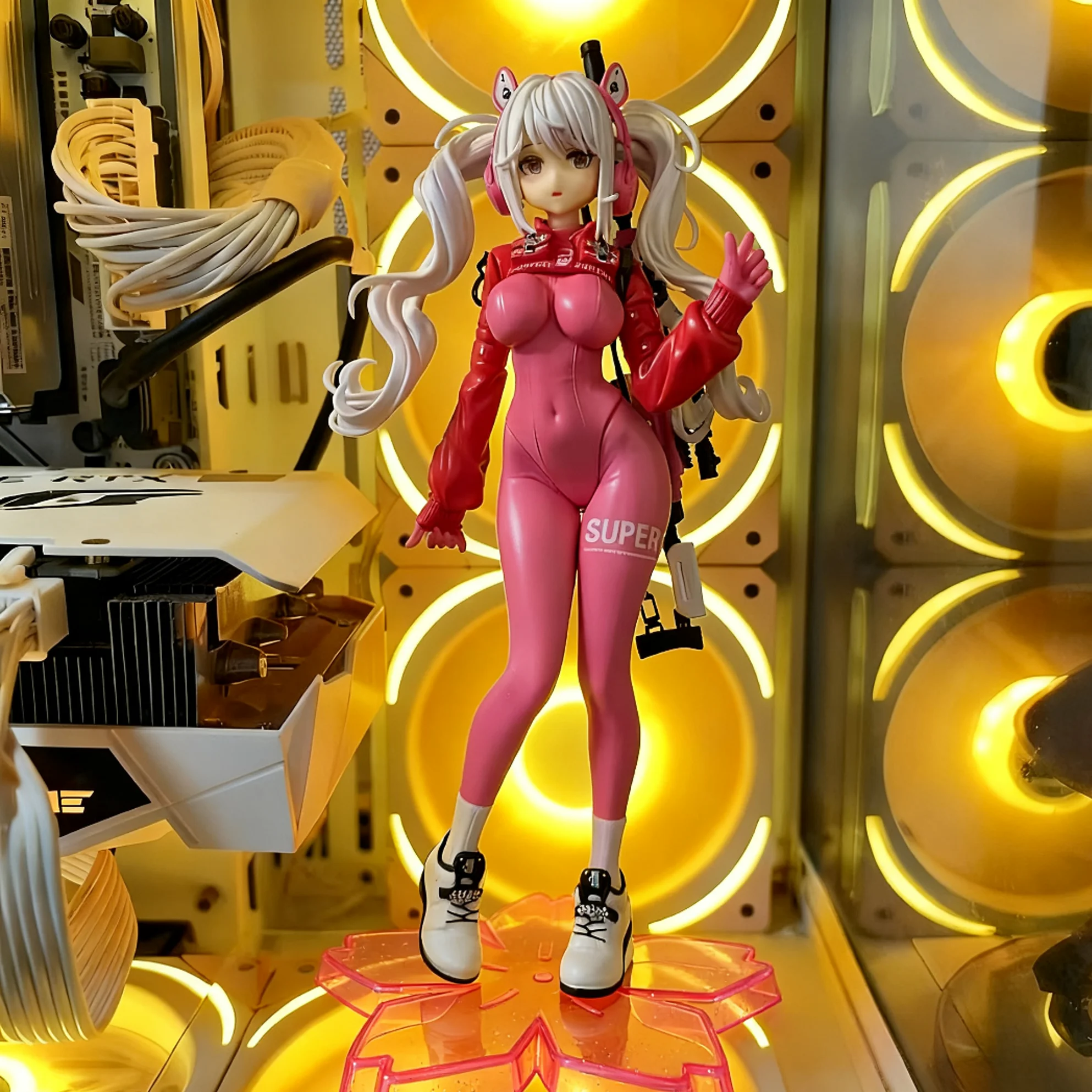 تمثال إلهة النصر نيككي، زينة مكتبية لغرفة بمنظر بحري، ديكور لعلبة الكمبيوتر، نموذج تجميعي من مادة البي في سي #5