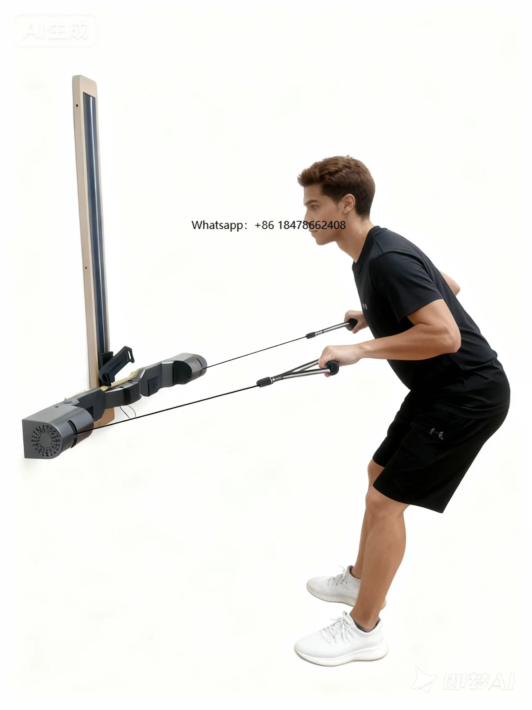 

Portable Foldable 10-in-1 Fitness Equipment Dumbbell/Barbell/Rower/Pilates/Golf Trainer Wireless Technology APP for Home Workout