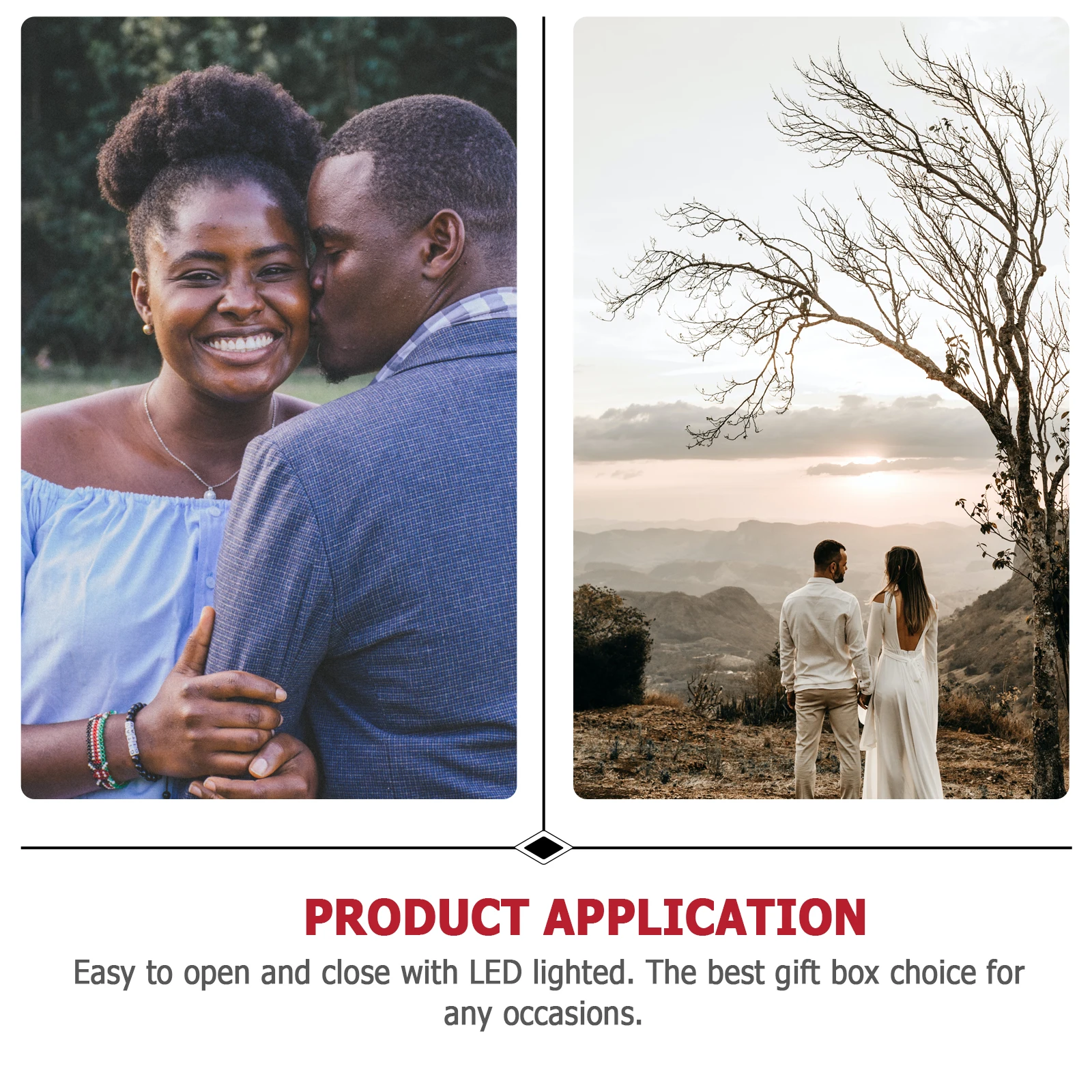 

1 шт., коробка для колец со светодиодной подсветкой в форме сердца, креативное предложение, органайзер для ювелирных изделий, красный свадебный футляр для хранения ювелирных изделий, футляр для хранения колец