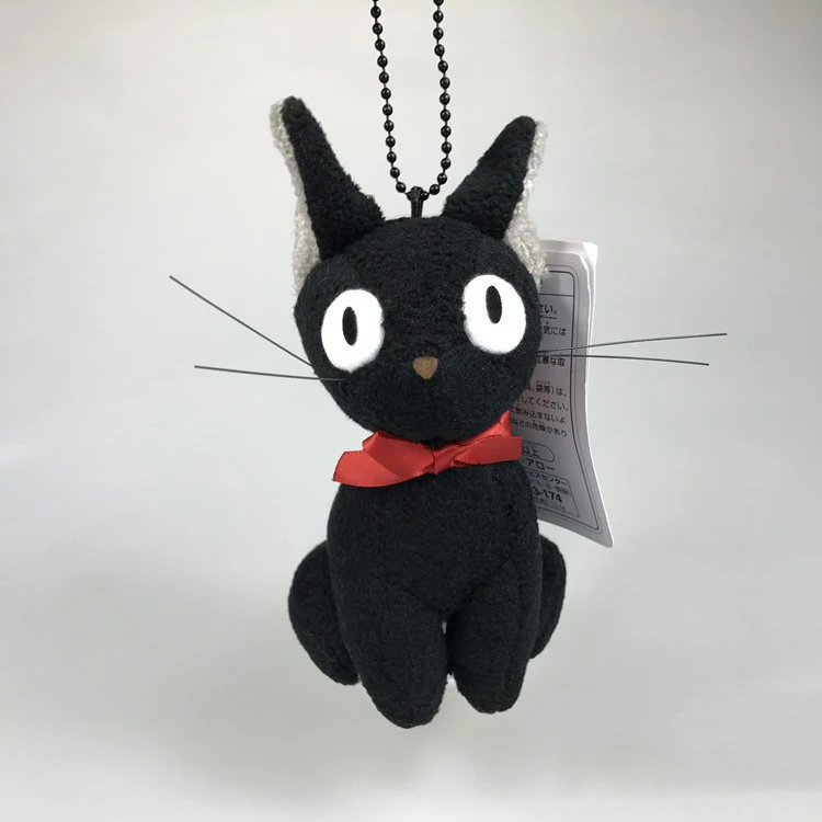 12-25cm Backpack Anime Plush Toy Black Cat Jiji Plushies Dolls Soft Stuffed Cute Pendant Decor Toys gift