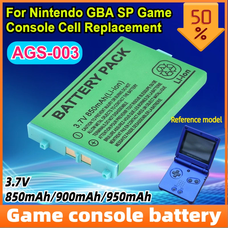 

2PCS/LOT AGS-003 Battery Game Boy GBA SP AGS003 3.7V Lithium Batteries for Nintendo GBASP Game Console Cell Replacement